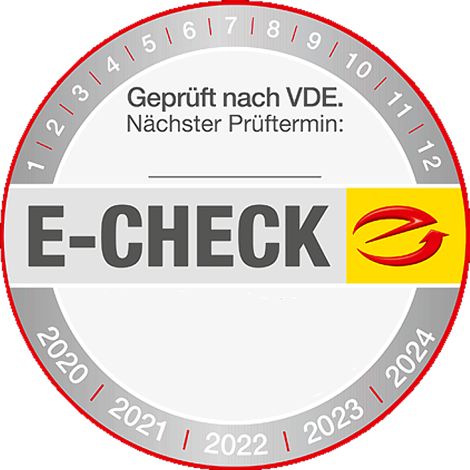 E-Check Plakette als Symbolbild
